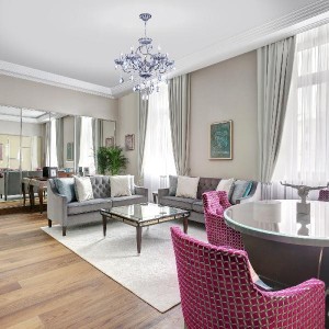 Подвесная люстра 3015 3015/5 хром/лазурный хрусталь Strotskis