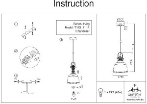 Подвесной светильник Irving T163-11-R