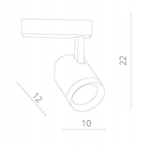 Трековый светильник Soffitto A1730PL-1BK