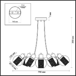 Подвесная люстра Rita 3648/8