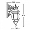 Настенный фонарь уличный  83402/06L Bl