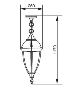 Уличный светильник подвесной 84205L Gb