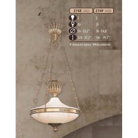 Подвесная люстра 274F 274F/2 AQ WHITE ALABASTER
