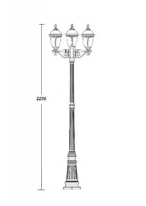 Наземный фонарь 89109S B Bl
