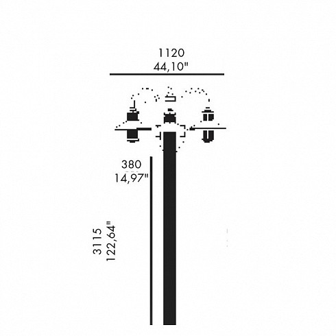 Наземный фонарь Docks ES 350 EX 74