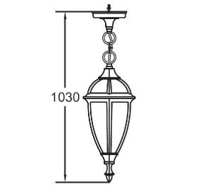 Уличный светильник подвесной 84205S Bl