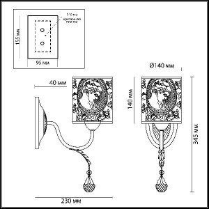 Бра Aromatrevi 3533/1W