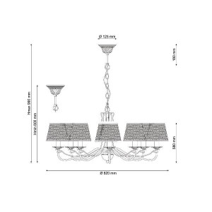 Подвесная люстра Bristol Bristol 890.8 ivory