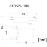 Трековый светильник Falena A6709PL-1BK