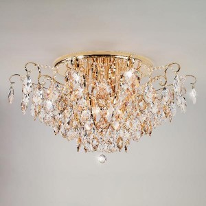 Потолочная люстра Crystal 10081/12 золото/прозрачный хрусталь Strotskis