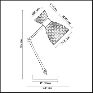 Интерьерная настольная лампа Jackie 3704/1T