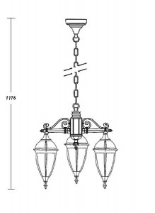 Уличный светильник подвесной 84270/3 L Gb