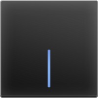 Выключатель Черный матовый WL08-SW-1G-2W-LED