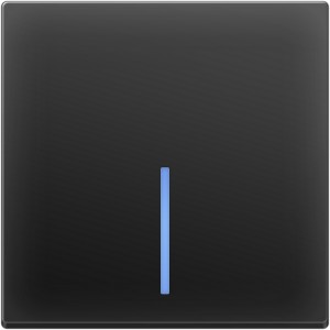 Выключатель Черный матовый WL08-SW-1G-2W-LED
