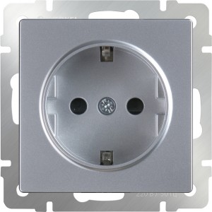 Розетка Глянцевый никель WL02-SKG-01-IP20