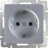 Розетка Глянцевый никель WL02-SKG-01-IP20
