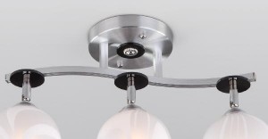 Потолочная люстра 9643 9643/3 алюминий/белый