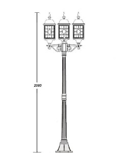 Наземный фонарь 64808L B R