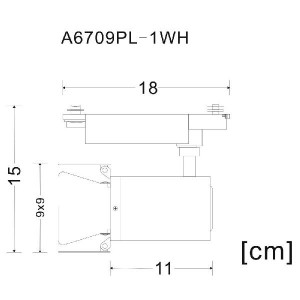 Трековый светильник Falena A6709PL-1WH