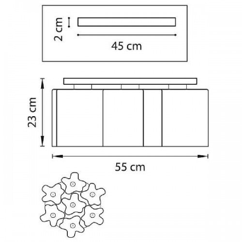 Потолочная люстра Nubi Legno 802075