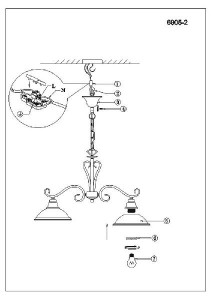 Подвесной светильник Sassari 6905-2