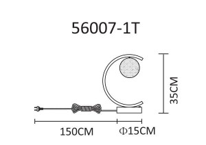 Интерьерная настольная лампа Tobias 56007-1T