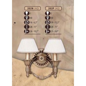 Бра 202P 202P/2 AQ BEIGE SHADE