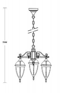 Уличный светильник подвесной 84270/3S Bl