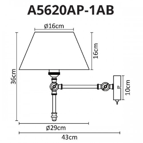 Бра Orlando A5620AP-1AB