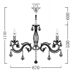 Подвесная люстра Bronze ARM245-06-W