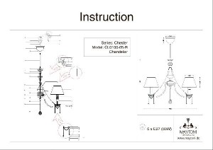Подвесная люстра Chester RC0100-PL-05-R