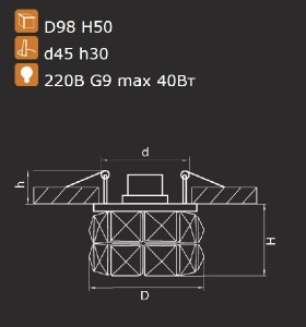 Точечный светильник Onda grande 032802