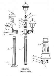 Наземный фонарь Дубай 805040702