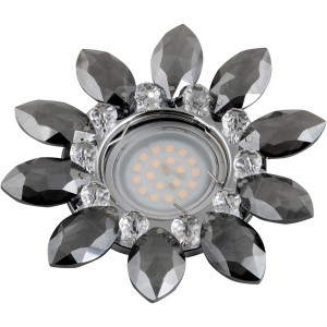 Точечный светильник Peonia DLS-P112 GU5.3 CHROME/SMOKE+CLEAR