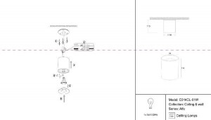 Точечный светильник Alfa C014CL-01W