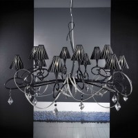 Подвесная люстра Chic 1831/12 Nero lucido 501 Nero