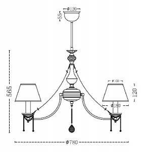 Подвесная люстра Chester RC0100-PL-08-R