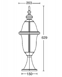 Наземный фонарь 89404 Bl