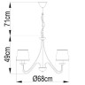 Подвесная люстра Aurora A1150LM-5CC