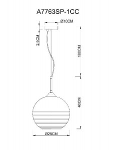Подвесной светильник Wave A7763SP-1CC