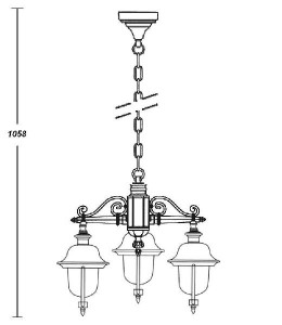 Уличный светильник подвесной 84370/3c