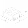 Точечный светильник Cardani Medio A5930PL-4WH