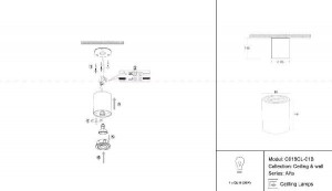 Точечный светильник Alfa C016CL-01B