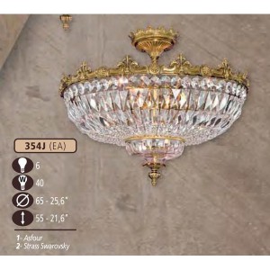 Потолочная люстра 354J 354J/6 EA CRYSTAL ASFOUR