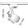 Трековый светильник Track lamps TR001-1-GU10-W