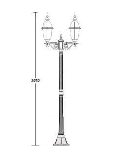 Наземный фонарь 89408 A Bl