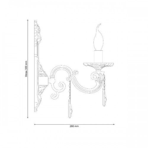 Бра Napoli NAPOLI W148.1 white antique