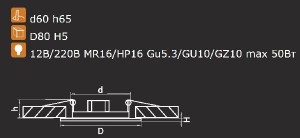 Точечный светильник Teso fix 011075
