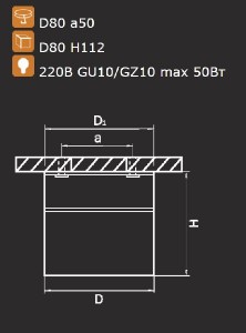 Точечный светильник Ottico 214419