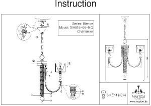 Подвесная люстра Bience H018-PL-06-NG